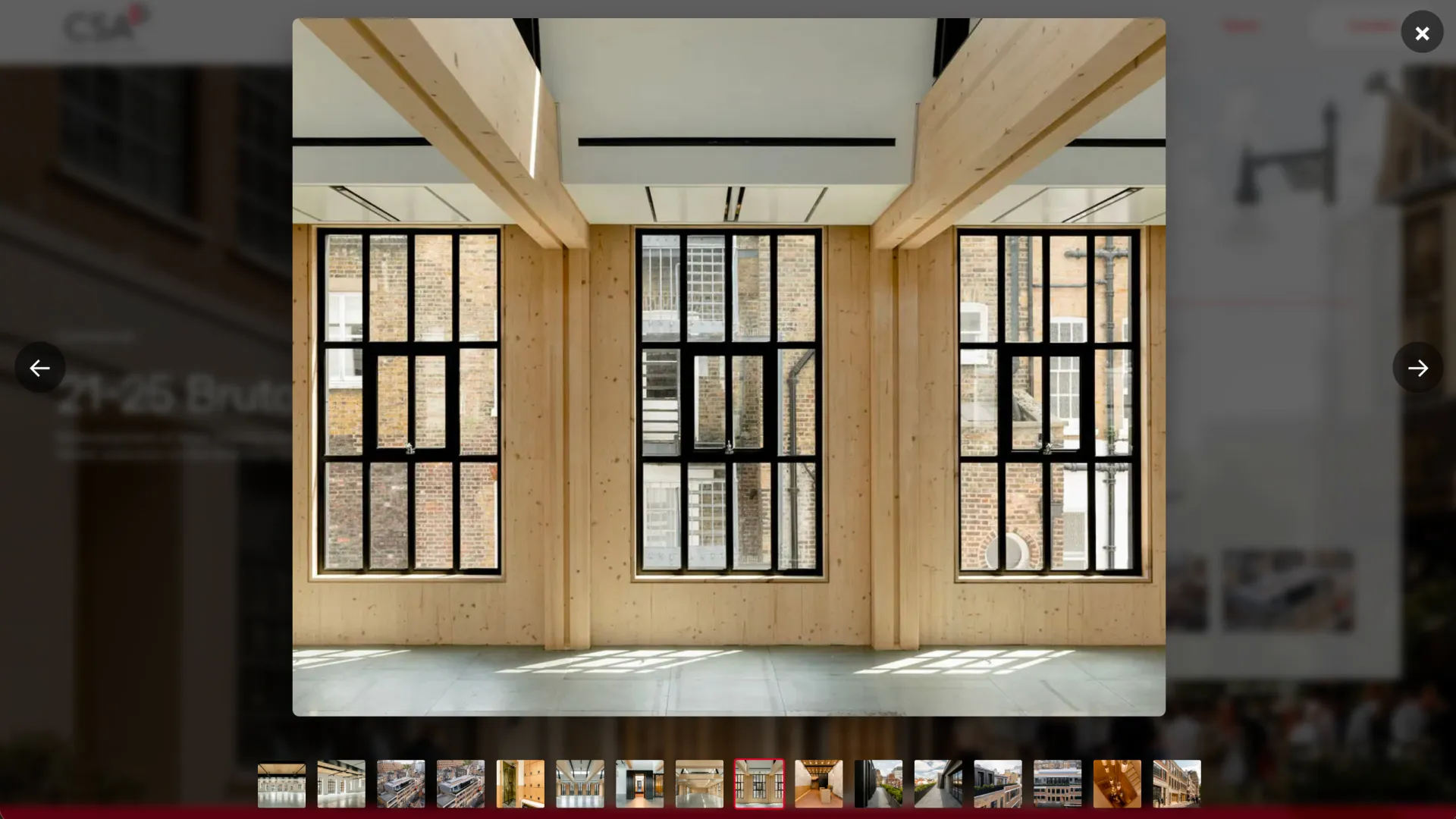 A slider showing the different images of a project showcase